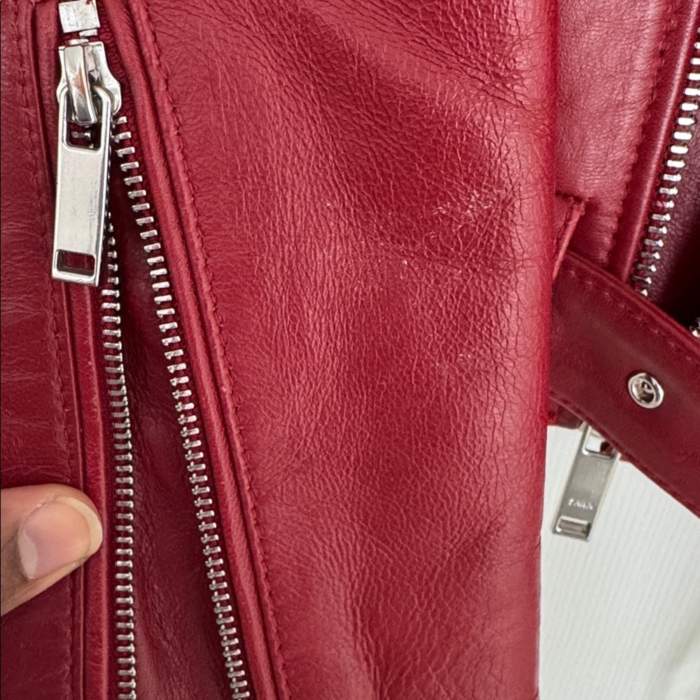 Zara Men's Moto Faux Leather Jacket -S - Picture 8 of 10